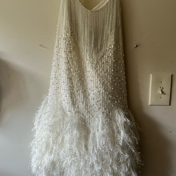 ASOS White Fringe Mini Dress - Picture 3 of 6